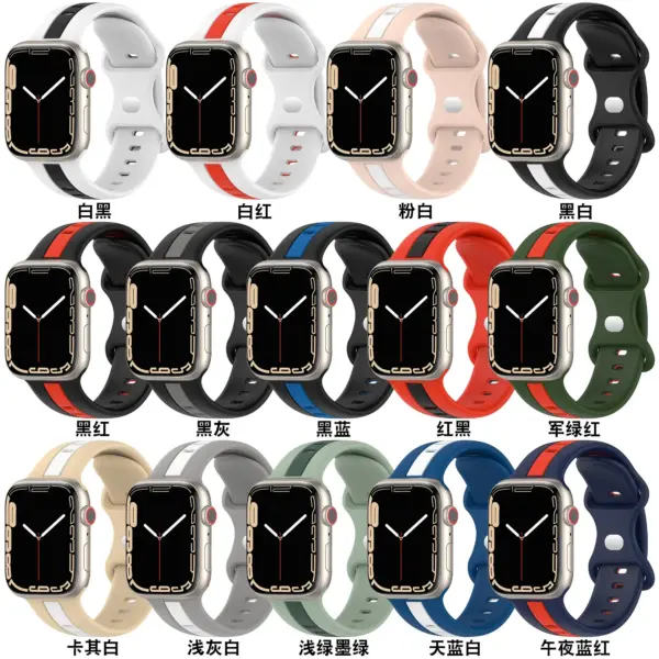 Strap for Apple Watch Band Ultra 49mm 44mm 40mm 45 Mm 41mm 38mm 42mm Sport Silicone Woven Loop Bracelet IWatch Series 8 7 6 se 3 - Image 6