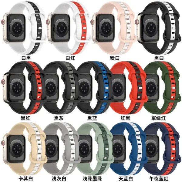 Strap for Apple Watch Band Ultra 49mm 44mm 40mm 45 Mm 41mm 38mm 42mm Sport Silicone Woven Loop Bracelet IWatch Series 8 7 6 se 3 - Image 5