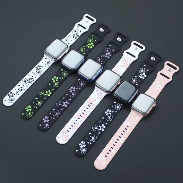 Silicone Carving Strap for Apple Watch Band 45mm 44mm 42mm 41mm 40mm Bracelet IWatch Ultra 2 49mm 9 8 7 6 5 4 SE Accessories - Image 2